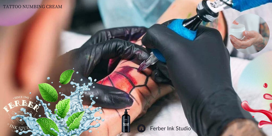 What are the advantages of using numbing cream during tattoo session?